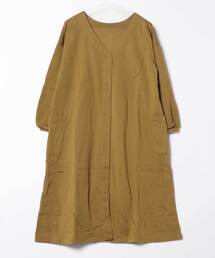 and it_（アンドイット）の「裏起毛2way割ぽう着ロングエプロン（エプロン）」