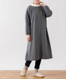 and it_（アンドイット）の「裏起毛2way割ぽう着ロングエプロン（エプロン）」