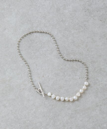 BEARDSLEY | シルバー＆パールショートネックレス(ネックレス)