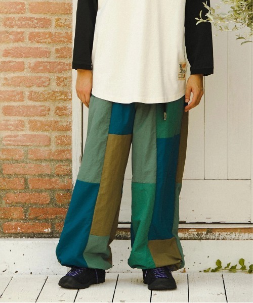 【セール】ナイロンパッチワーク2タックパンツ（その他パンツ）｜go slow caravan（ゴースローキャラバン）