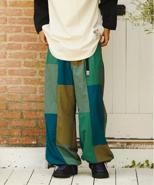 【セール】ナイロンパッチワーク2タックパンツ（その他パンツ）｜go slow caravan（ゴースローキャラバン）