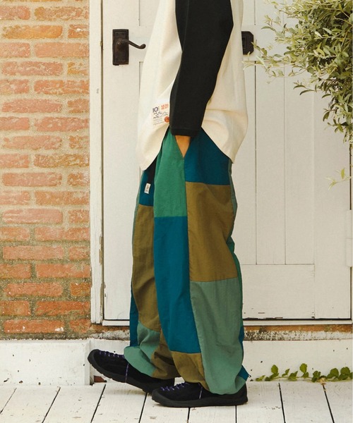 【セール】ナイロンパッチワーク2タックパンツ（その他パンツ）｜go slow caravan（ゴースローキャラバン）