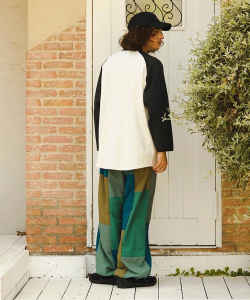 【セール】ナイロンパッチワーク2タックパンツ（その他パンツ）｜go slow caravan（ゴースローキャラバン）