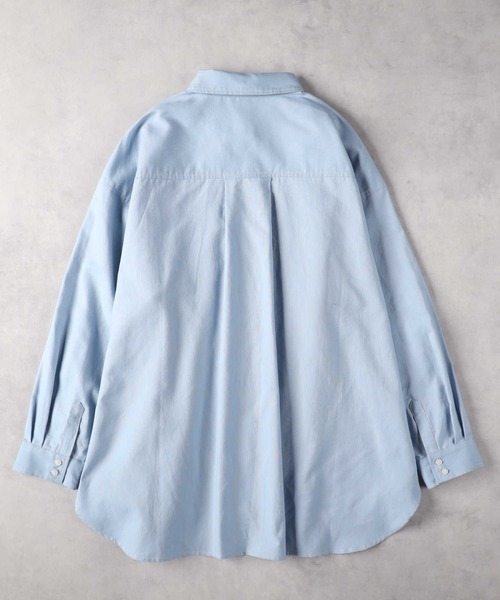 Right-on(ライトオン)の「オックスシャツ(シャツ/ブラウス・レディース・サックスブルー/ホワイト/ベージュ・M/L/XL)」の9枚目の写真