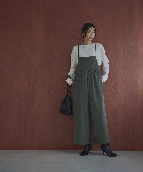 coen(コーエン)の「【2セットアイテム】ロングスリーブT&ギャザーサロペット(サロペット/オーバーオール・レディース・オリーブ/ブラック/ダークグレー・L/M)」の20枚目の写真
