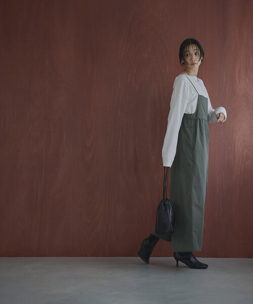 coen(コーエン)の「【2セットアイテム】ロングスリーブT&ギャザーサロペット(サロペット/オーバーオール・レディース・オリーブ/ブラック/ダークグレー・L/M)」の11枚目の写真