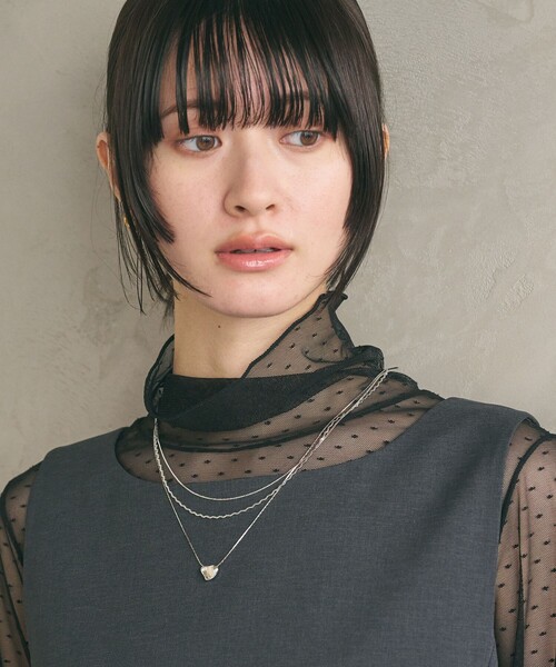 BEAUTY&YOUTH UNITED ARROWS（ビューティーアンドユースユナイテッドアローズ）の「イビツ ハート 3連ネックレス（ネックレス・レディース・シルバー/ゴールド・FREE）」の6枚目の写真