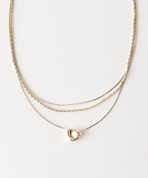 BEAUTY&YOUTH UNITED ARROWS（ビューティーアンドユースユナイテッドアローズ）の「イビツ ハート 3連ネックレス（ネックレス・レディース・シルバー/ゴールド・FREE）」の12枚目の写真