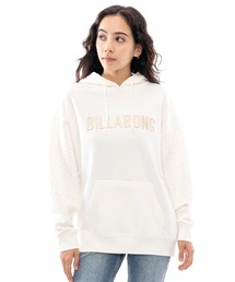 BILLABONG レディース QUILT MIX SWEAT PARK パーカー  【2024年秋冬モデル】/ビラボンセットアップ対応ロゴフーディーパーカー