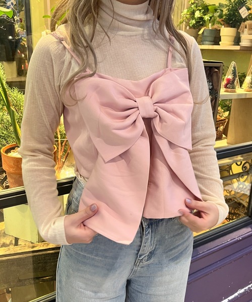 ビッグリボンキャミソール（キャミソール）｜MORE self LOVE（モア