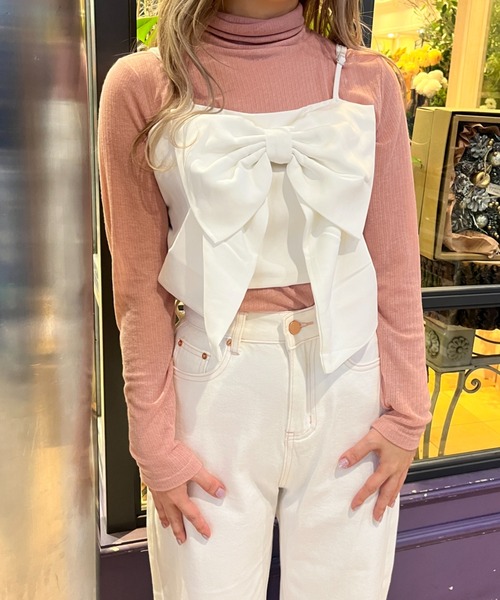 ビッグリボンキャミソール（キャミソール）｜MORE self LOVE（モア