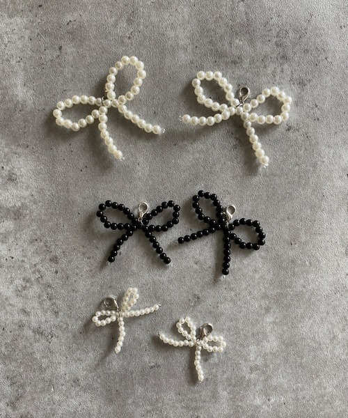 poiregnee（ポワニェ）の「［select］リボンチャーム（チャーム・レディース・ホワイト系1/ホワイト系2/ブラック・FREE）」の6枚目の写真