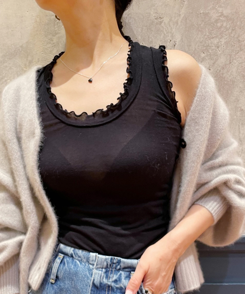 WEB限定》【SEAMLESS BASIC./シームレスベーシック】Flounce タンク