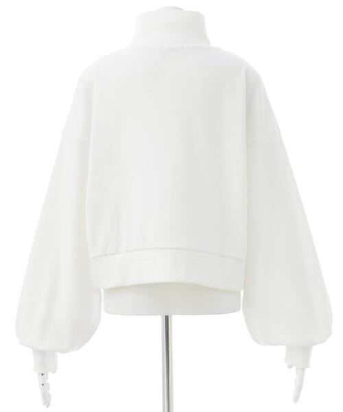 INGNI(イング)の「ハーフZIPショートスウェットトップス(スウェット・レディース・オートミール/ブラック/オフホワイト/ブラウン・M)」の12枚目の写真