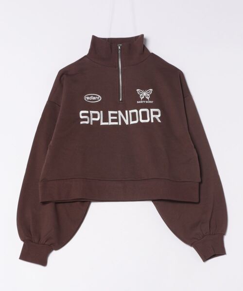 INGNI(イング)の「ハーフZIPショートスウェットトップス(スウェット・レディース・オートミール/ブラック/オフホワイト/ブラウン・M)」の14枚目の写真
