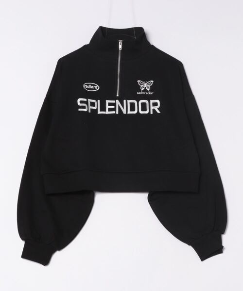 INGNI(イング)の「ハーフZIPショートスウェットトップス(スウェット・レディース・オートミール/ブラック/オフホワイト/ブラウン・M)」の15枚目の写真