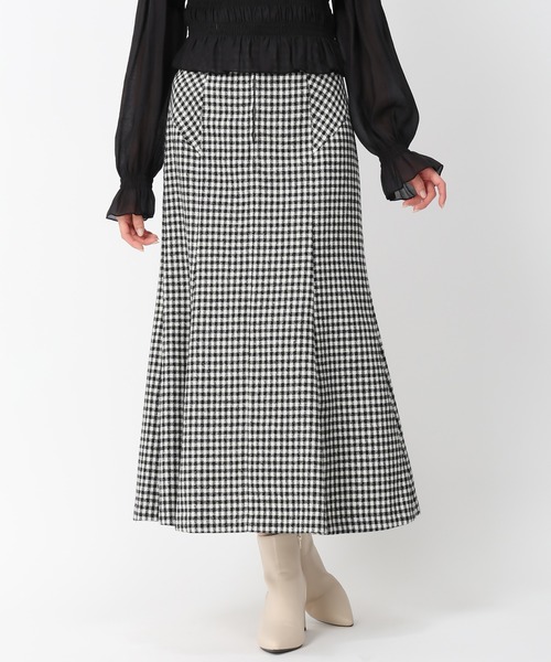 MISCH MASCH(ミッシュマッシュ)の「パイピングマーメイドスカート/MM447208(スカート・レディース・ブラック/グリーン/ブラック×ホワイト・M/S)」の11枚目の写真