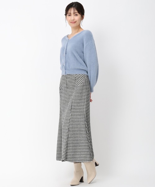 MISCH MASCH(ミッシュマッシュ)の「パイピングマーメイドスカート/MM447208(スカート・レディース・ブラック/グリーン/ブラック×ホワイト・M/S)」の19枚目の写真