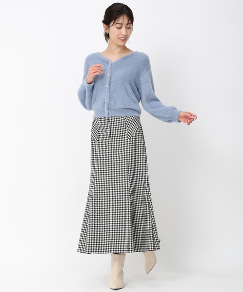 MISCH MASCH(ミッシュマッシュ)の「パイピングマーメイドスカート/MM447208(スカート・レディース・ブラック/グリーン/ブラック×ホワイト・M/S)」の20枚目の写真