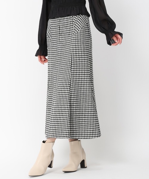 MISCH MASCH(ミッシュマッシュ)の「パイピングマーメイドスカート/MM447208(スカート・レディース・ブラック/グリーン/ブラック×ホワイト・M/S)」の10枚目の写真