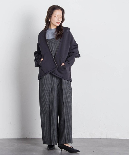 VICKY(ビッキー)の「ストレッチダンボールパーカー≪手洗い可能≫(パーカー・レディース・ライトグレー/ベージュ/ブラック・M)」の13枚目の写真