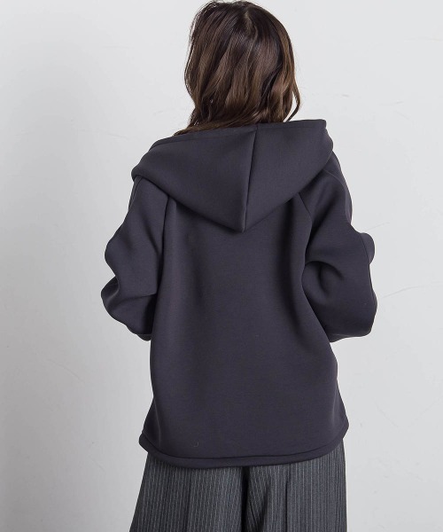 VICKY(ビッキー)の「ストレッチダンボールパーカー≪手洗い可能≫(パーカー・レディース・ライトグレー/ベージュ/ブラック・M)」の4枚目の写真