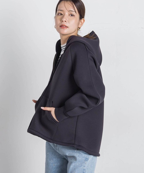 VICKY(ビッキー)の「ストレッチダンボールパーカー≪手洗い可能≫(パーカー・レディース・ライトグレー/ベージュ/ブラック・M)」の20枚目の写真