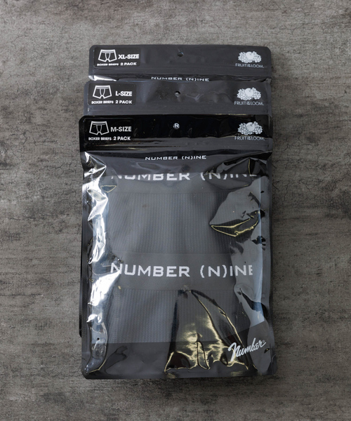 NUMBER (N)INE(ナンバーナイン)の「【FRUIT OF THE LOOMxNUMBER(N)INE 】2パックワッフルボクサーショーツ(ボクサーパンツ・メンズ・ブラック/グレー・M/L/XL)」の3枚目の写真