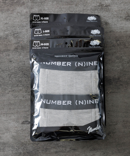NUMBER (N)INE(ナンバーナイン)の「【FRUIT OF THE LOOMxNUMBER(N)INE 】2パックワッフルボクサーショーツ(ボクサーパンツ・メンズ・ブラック/グレー・M/L/XL)」の10枚目の写真