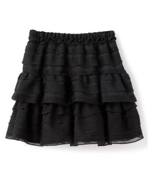 by LOVEiT（バイラビット）の「フリフリレーシースカート（インパンつき）（スカート・キッズ・オフホワイト/ブラック・120cm/130cm/140cm/150cm/160cm）」の4枚目の写真