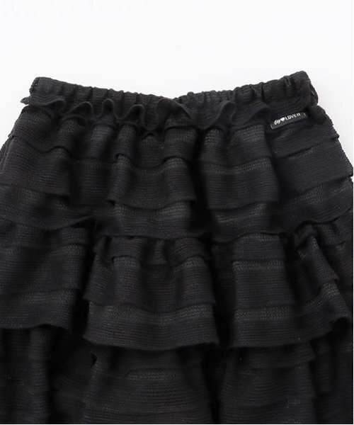 by LOVEiT（バイラビット）の「フリフリレーシースカート（インパンつき）（スカート・キッズ・オフホワイト/ブラック・120cm/130cm/140cm/150cm/160cm）」の5枚目の写真