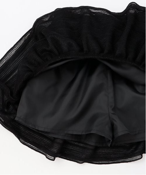 by LOVEiT（バイラビット）の「フリフリレーシースカート（インパンつき）（スカート・キッズ・オフホワイト/ブラック・120cm/130cm/140cm/150cm/160cm）」の9枚目の写真