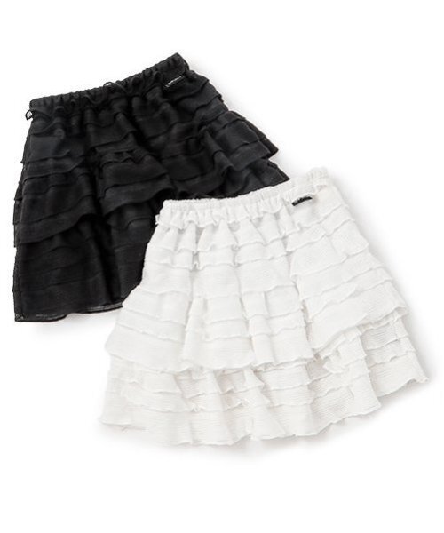 by LOVEiT（バイラビット）の「フリフリレーシースカート（インパンつき）（スカート・キッズ・オフホワイト/ブラック・120cm/130cm/140cm/150cm/160cm）」の11枚目の写真