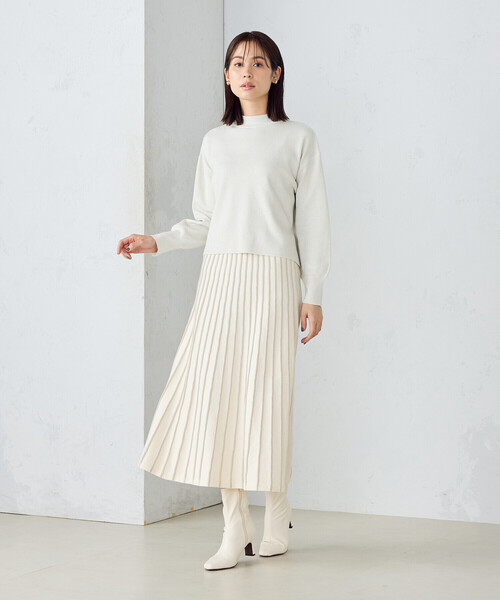 COMME CA ISM(コムサイズム)の「ラメパフスリーブ ニット /セットアップ対応(ニット/セーター・レディース・ホワイト/グレー・LARGE/MEDIUM)」の16枚目の写真