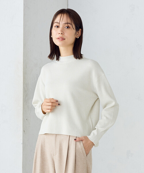 COMME CA ISM(コムサイズム)の「ラメパフスリーブ ニット /セットアップ対応(ニット/セーター・レディース・ホワイト/グレー・LARGE/MEDIUM)」の12枚目の写真