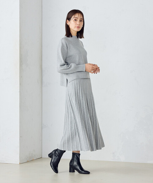 COMME CA ISM(コムサイズム)の「ラメパフスリーブ ニット /セットアップ対応(ニット/セーター・レディース・ホワイト/グレー・LARGE/MEDIUM)」の11枚目の写真