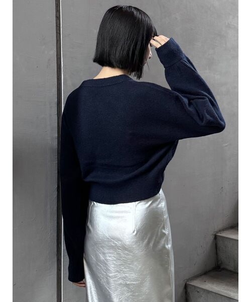 MURUA（ムルーア）の「ロゴデザインニット（ニット/セーター・レディース・ネイビー/グレー/アイボリー/ブラック・FREE）」の16枚目の写真