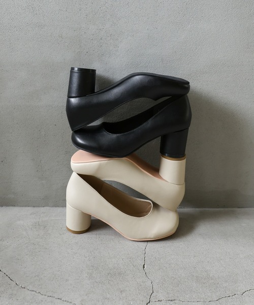 select MOCA（セレクトモカ）の「ラウンドトゥヒールパンプス（パンプス・レディース・ベージュ/ブラック・SMALL/MEDIUM/LARGE）」の12枚目の写真
