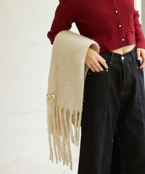 archives（アルシーヴ）の「無地ストール（マフラー・レディース・グレー/アイボリー/グリーン/ピンクベージュ・FREE）」の9枚目の写真