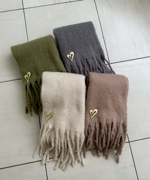 archives（アルシーヴ）の「無地ストール（マフラー・レディース・グレー/アイボリー/グリーン/ピンクベージュ・FREE）」の5枚目の写真