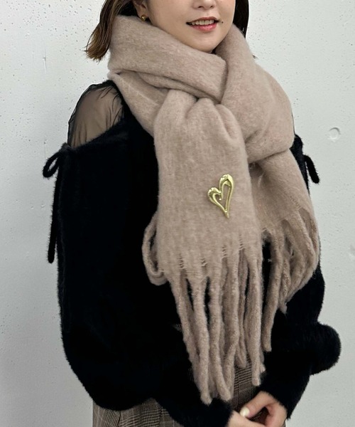 archives（アルシーヴ）の「無地ストール（マフラー・レディース・グレー/アイボリー/グリーン/ピンクベージュ・FREE）」の11枚目の写真