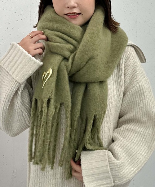 archives（アルシーヴ）の「無地ストール（マフラー・レディース・グレー/アイボリー/グリーン/ピンクベージュ・FREE）」の15枚目の写真