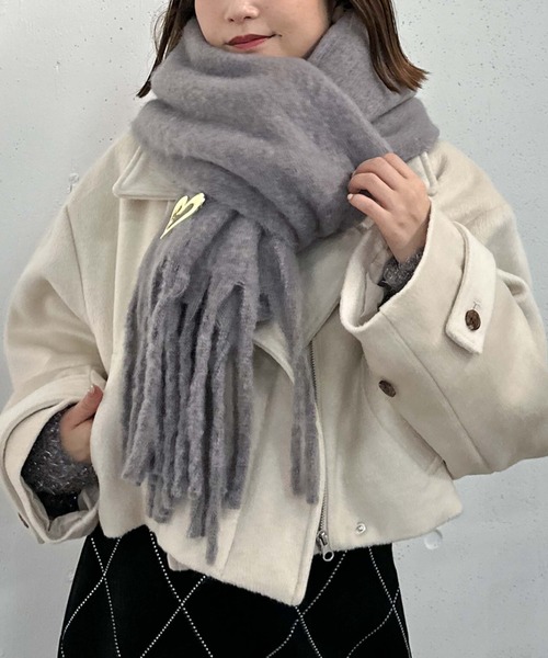 archives（アルシーヴ）の「無地ストール（マフラー・レディース・グレー/アイボリー/グリーン/ピンクベージュ・FREE）」の21枚目の写真