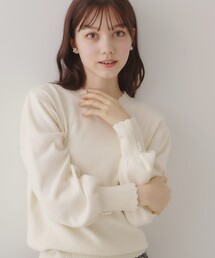 couture brooch | ◆【プチプラ・もちもちな肌触り】スカラリブデザインパフニット(ニット/セーター)