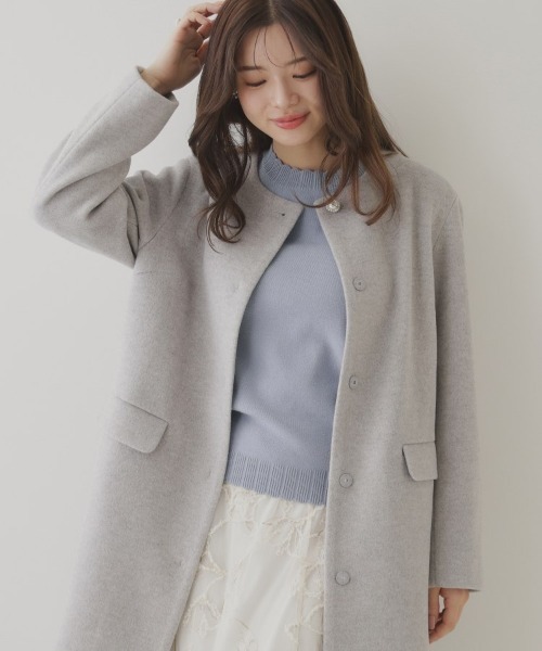 couture brooch（クチュールブローチ）の「◆【プチプラ・もちもちな肌触り】スカラリブデザインパフニット（ニット/セーター・レディース・ブラック/レッド系/サックスブルー/オフホワイト・38/42）」の20枚目の写真