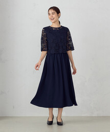 COMME CA ISM | ２ｗａｙレースブラウス付き　ワンピース(ワンピース)