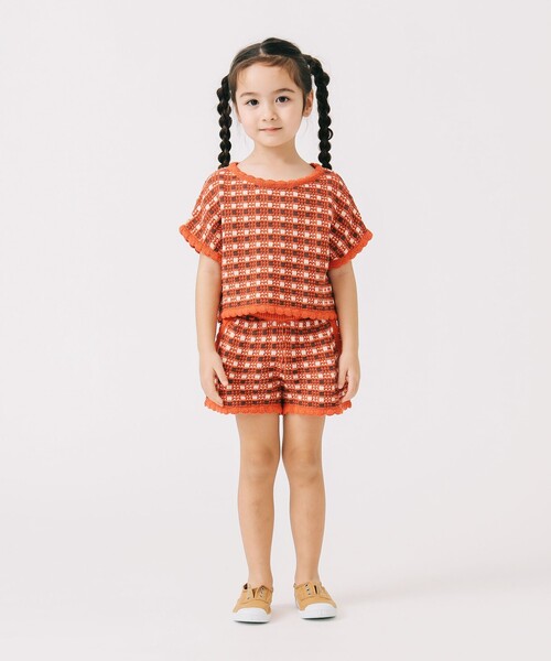 B:MING by BEAMS（ビーミングバイビームス）の「チェック ニット プルオーバー 2025SS（90～140cm）（ニット/セーター・キッズ・ネイビー/レッド・L(130-140)/M(110-120)/S(90-100)）」の6枚目の写真