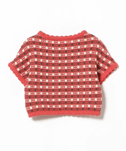 B:MING by BEAMS（ビーミングバイビームス）の「チェック ニット プルオーバー 2025SS（90～140cm）（ニット/セーター・キッズ・ネイビー/レッド・L(130-140)/M(110-120)/S(90-100)）」の19枚目の写真
