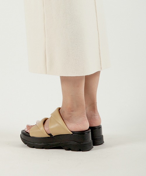 ALL BLACK（オールブラック）の「【本革/厚底/5cm】ツイストサンダル（サンダル・レディース・パープル/イエロー/ブラック・38/37/36/35/39/40）」の8枚目の写真