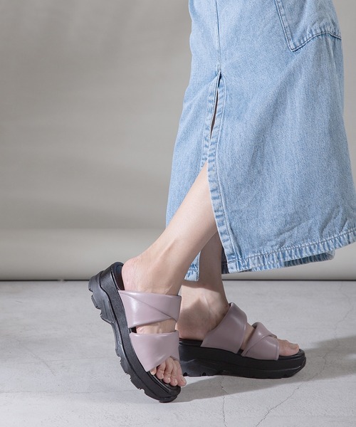 ALL BLACK（オールブラック）の「【本革/厚底/5cm】ツイストサンダル（サンダル・レディース・パープル/イエロー/ブラック・38/37/36/35/39/40）」の10枚目の写真